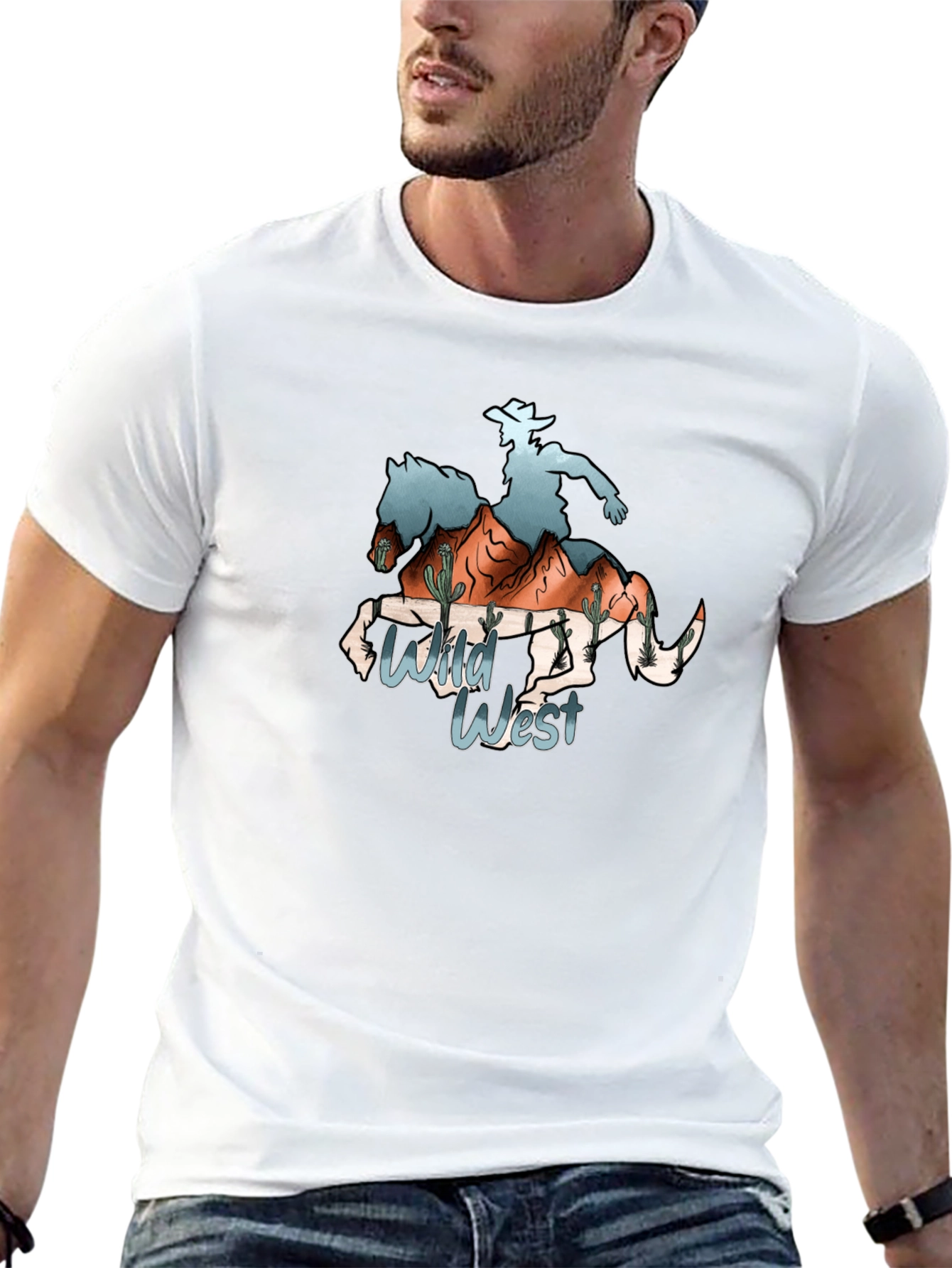 Wild West Cowboy Graphic T-Shirt