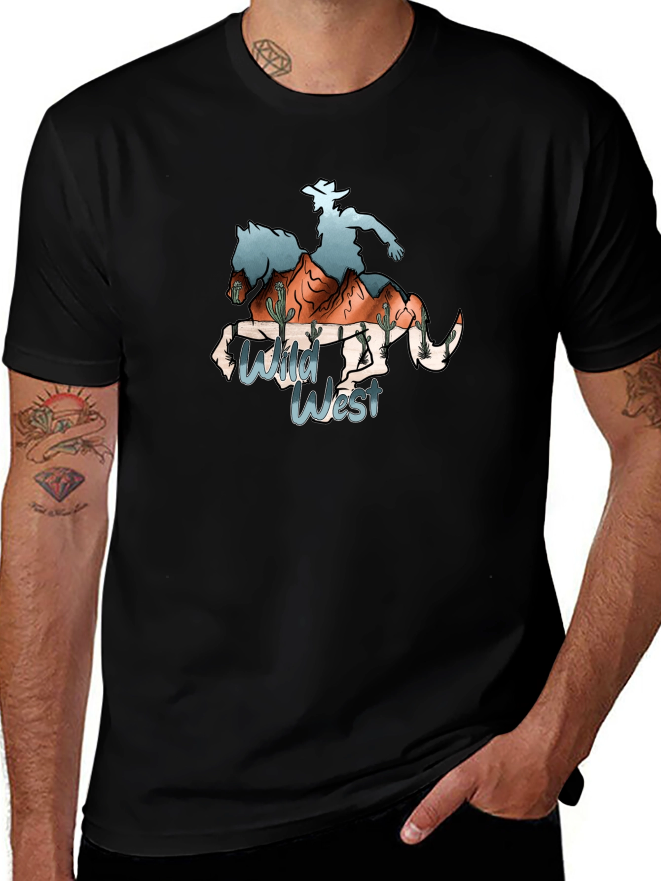 Wild West Cowboy Graphic T-Shirt