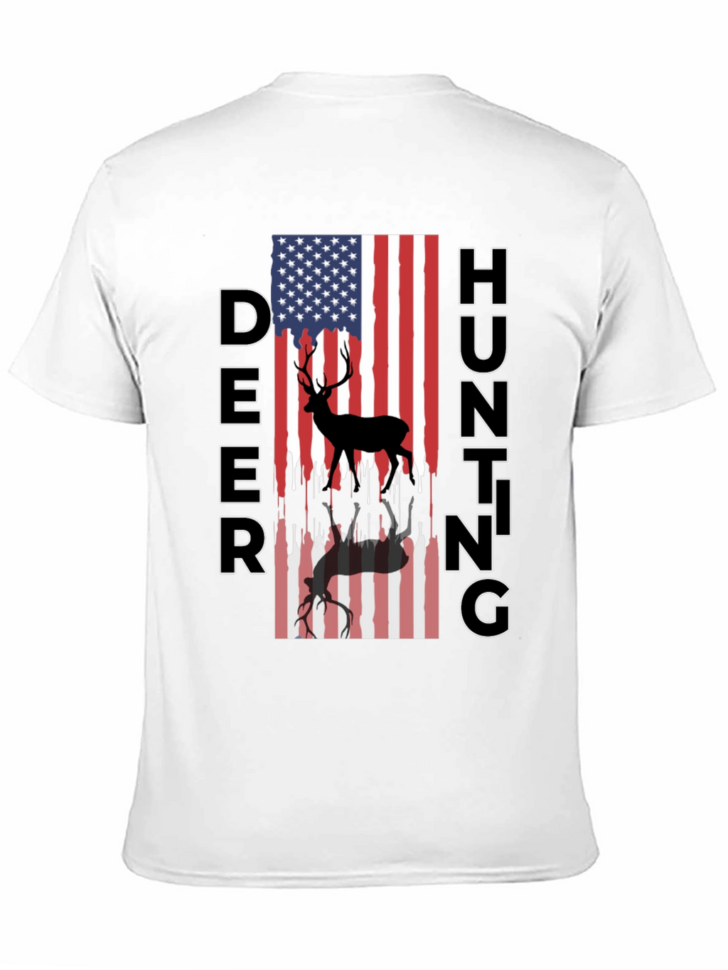 Deer Hunting American Flag T-Shirt