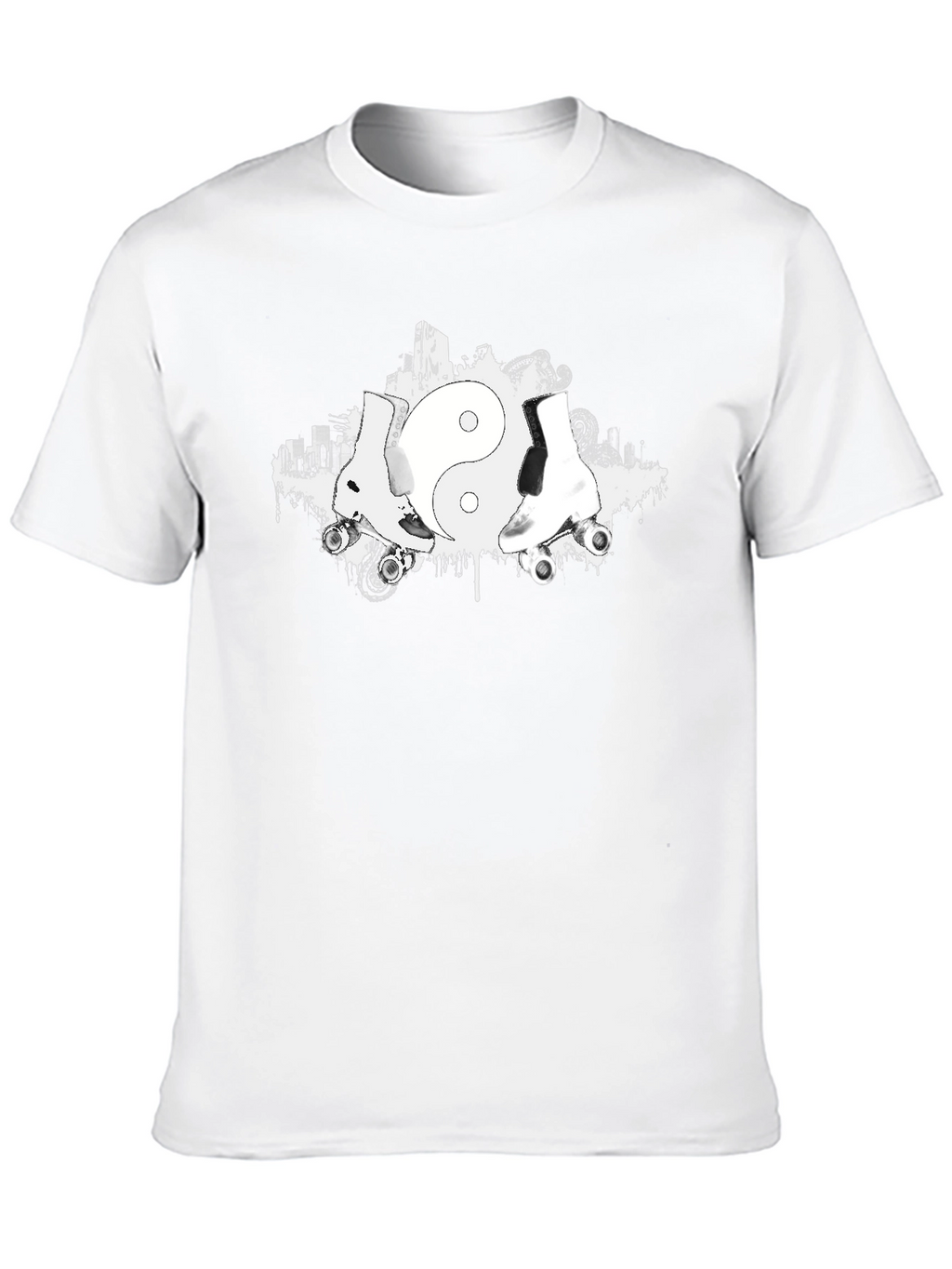 Yin Yang Roller Skate Graphic T-Shirt