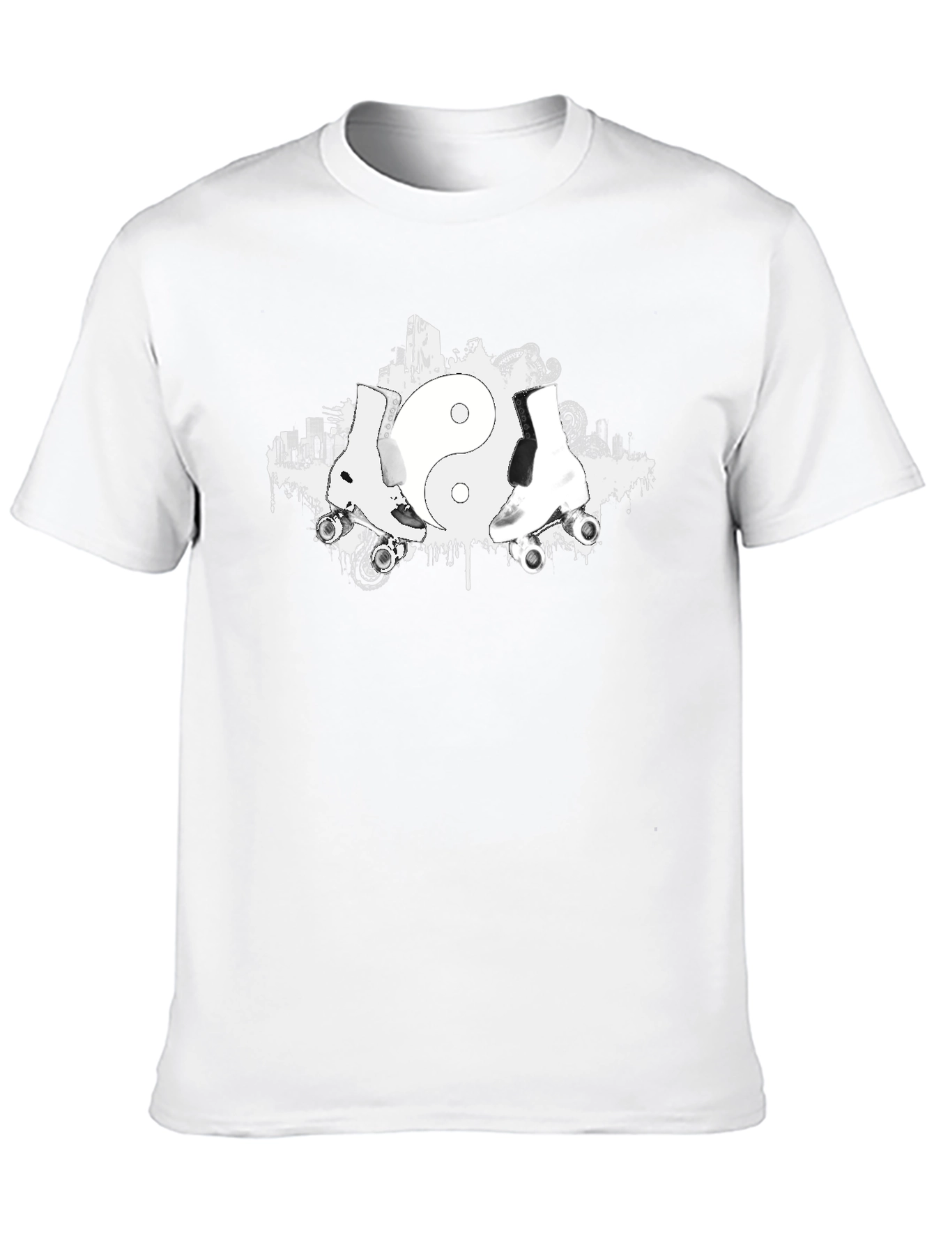 Yin Yang Roller Skate Graphic T-Shirt