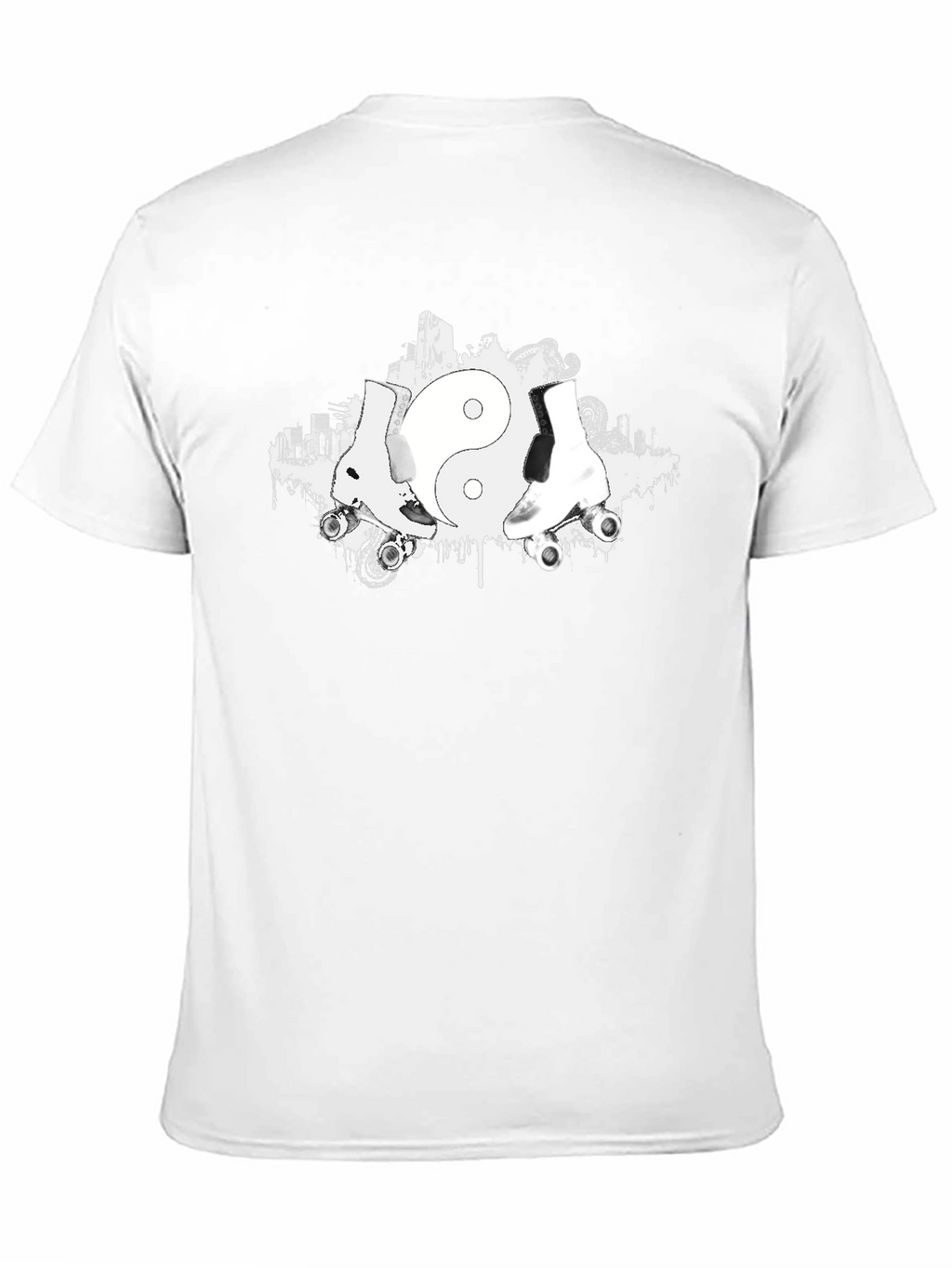 Yin Yang Roller Skate Graphic T-Shirt