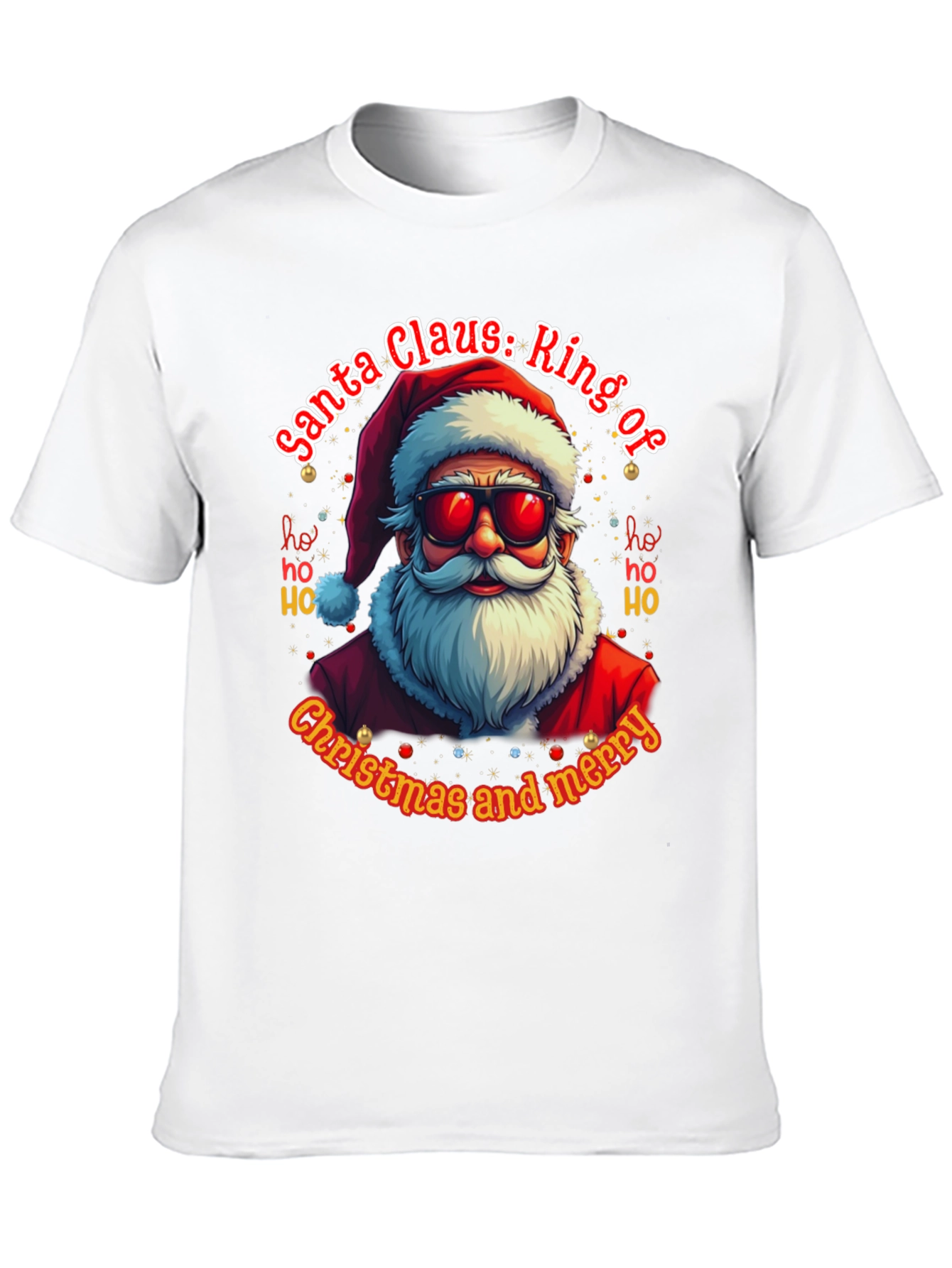Santa Claus: Ring of Christmas and Merry T-Shirt