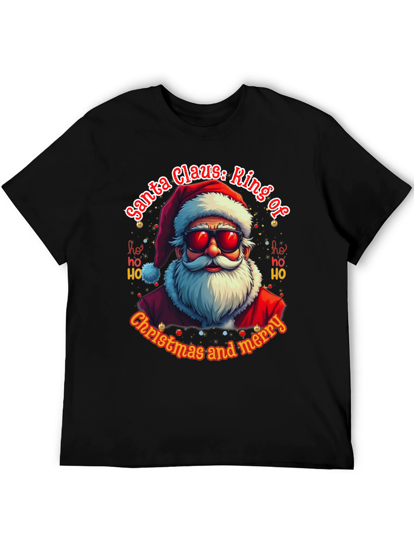 Santa Claus: Ring of Christmas and Merry T-Shirt