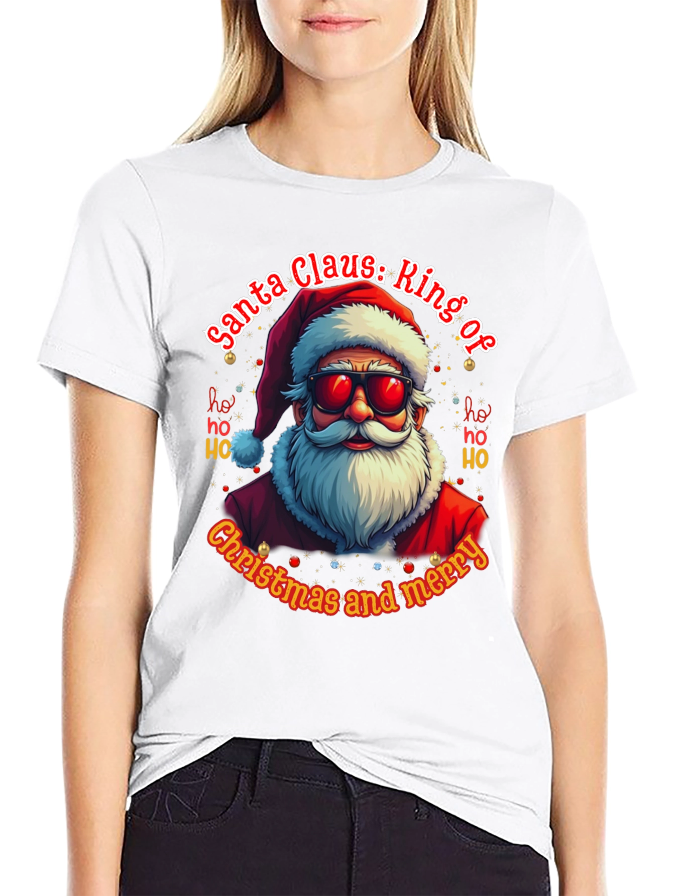 Santa Claus: Ring of Christmas and Merry T-Shirt