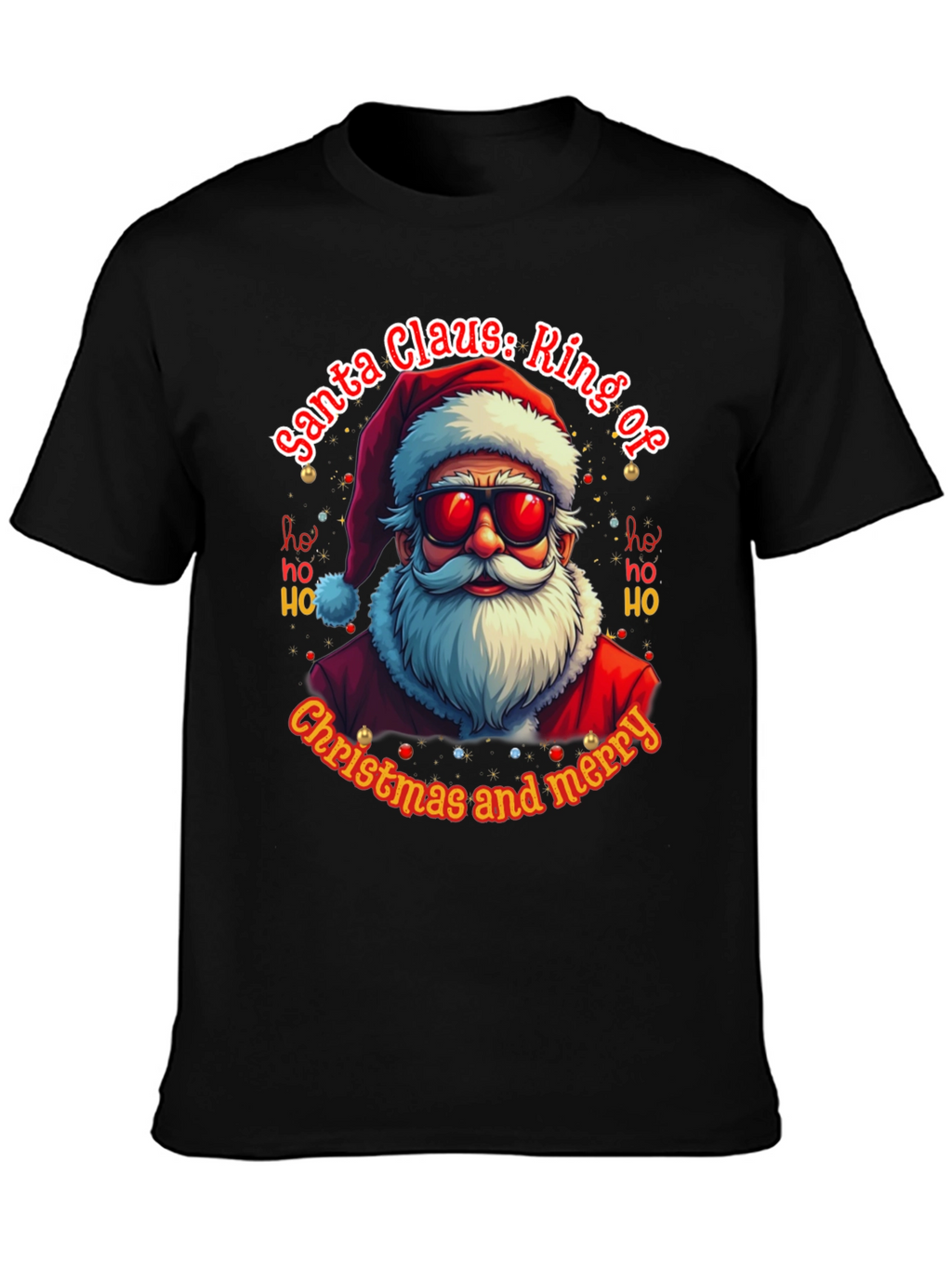 Santa Claus: Ring of Christmas and Merry T-Shirt