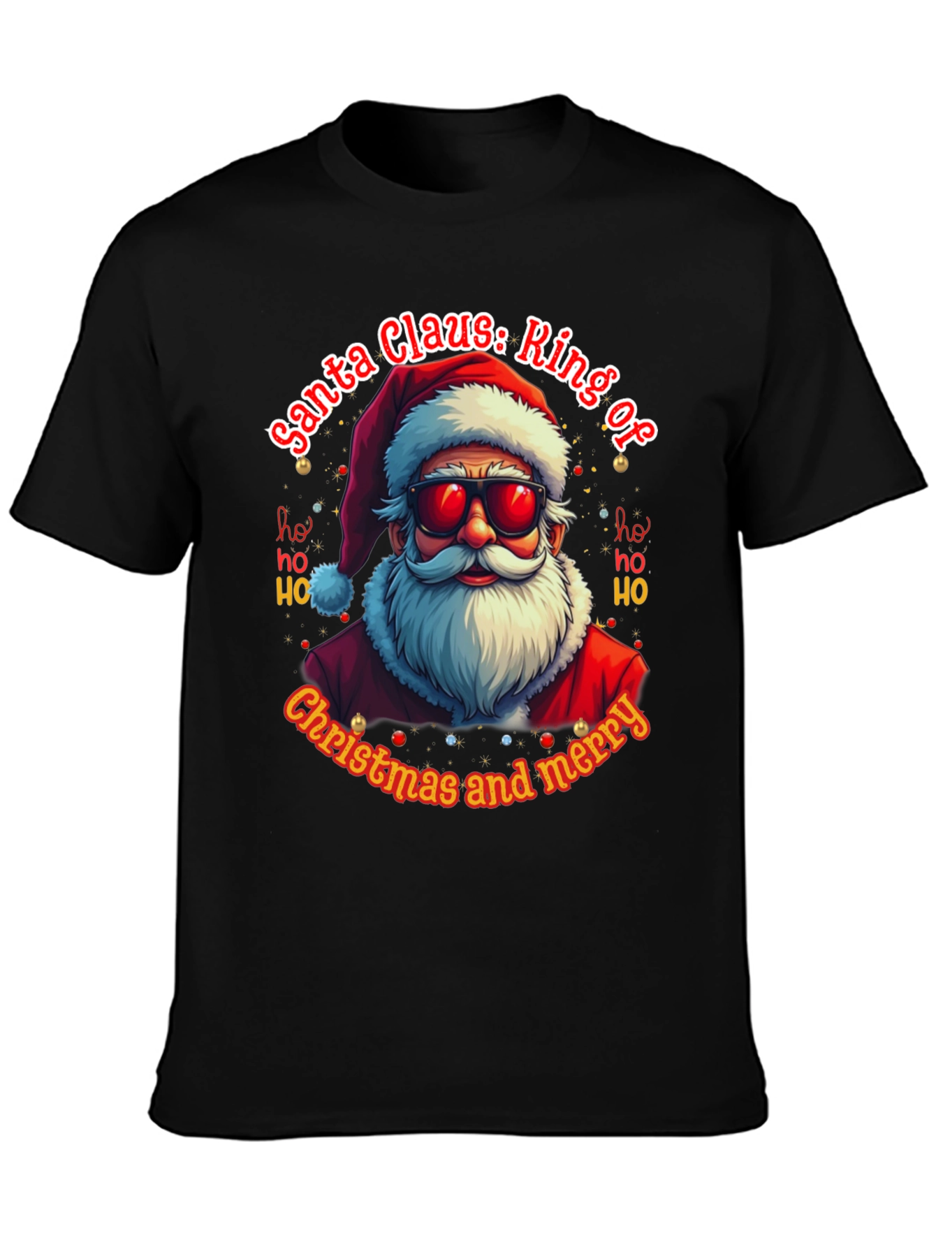 Santa Claus: Ring of Christmas and Merry T-Shirt