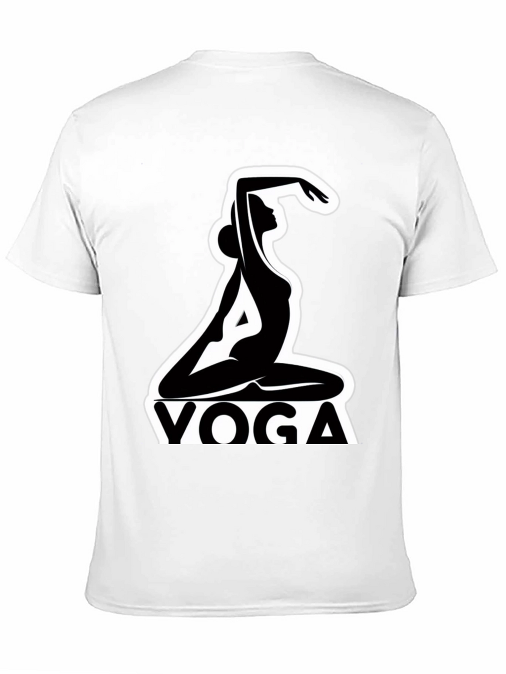 Yoga Silhouette Graphic Tee - Black Cotton Blend