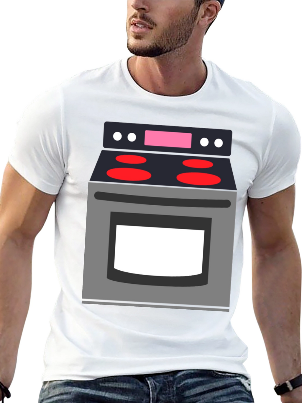 Novelty Graphic T-Shirt - Stove Top Design