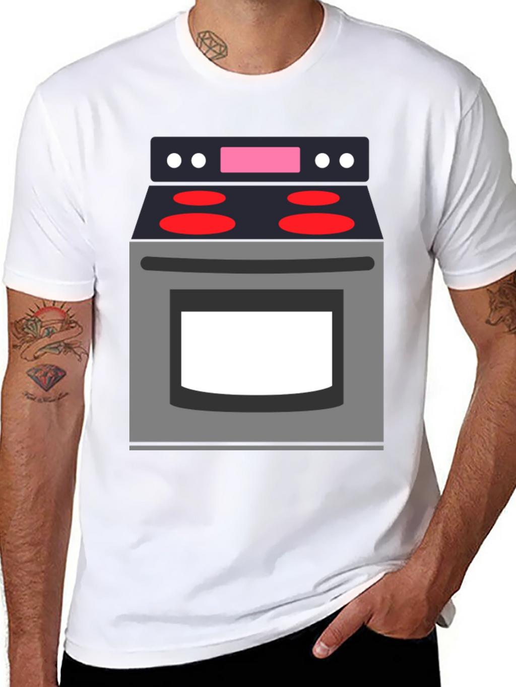 Novelty Graphic T-Shirt - Stove Top Design