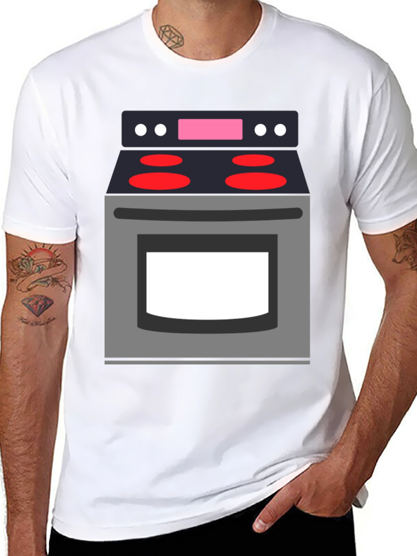 Novelty Graphic T-Shirt - Stove Top Design