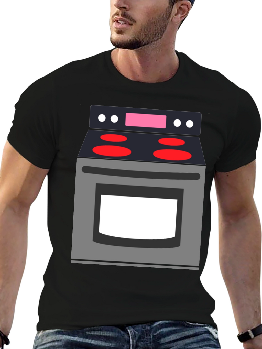 Novelty Graphic T-Shirt - Stove Top Design