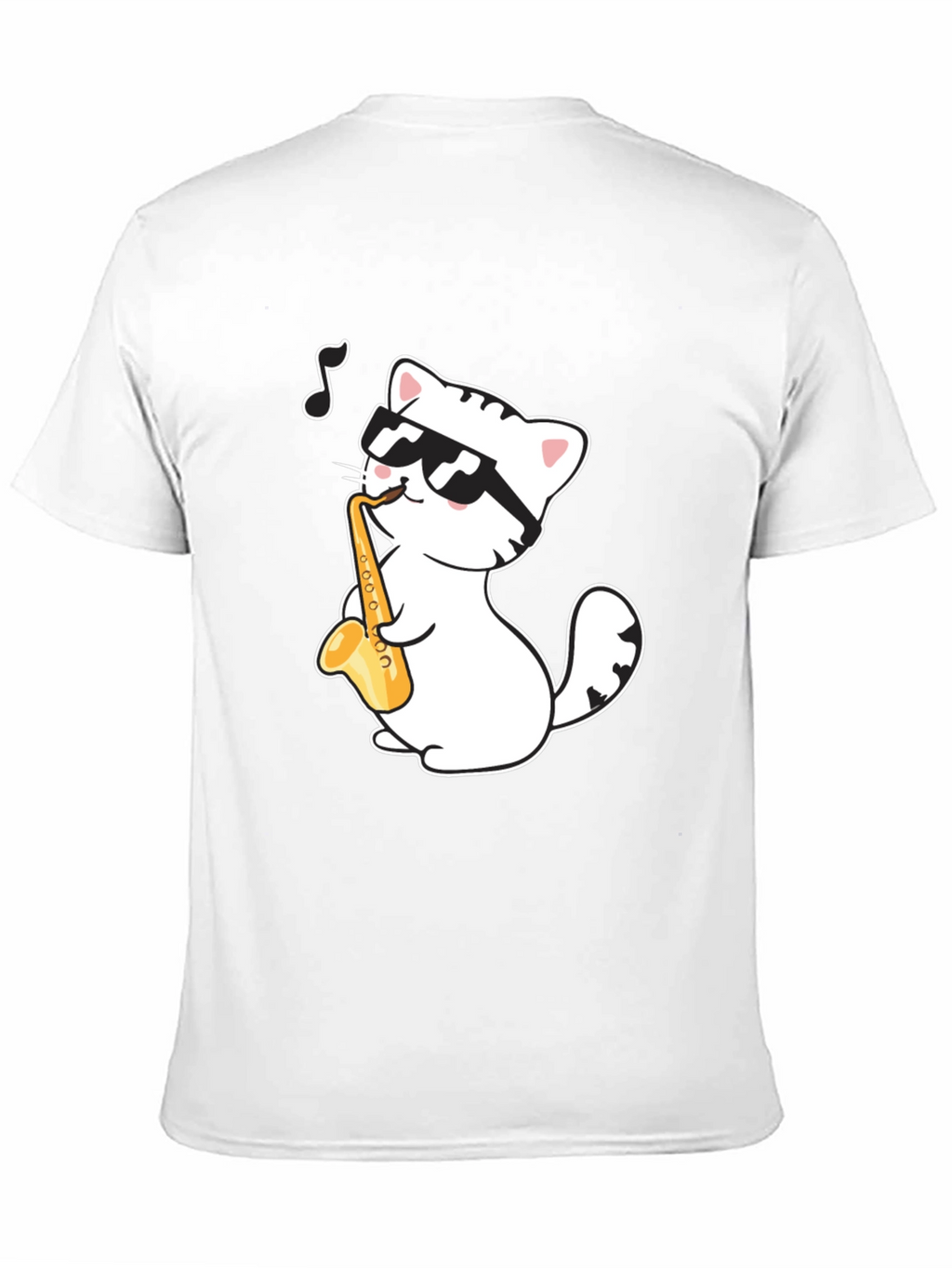 Cool Cat Saxophone T-Shirt - Musician Kitten Tee