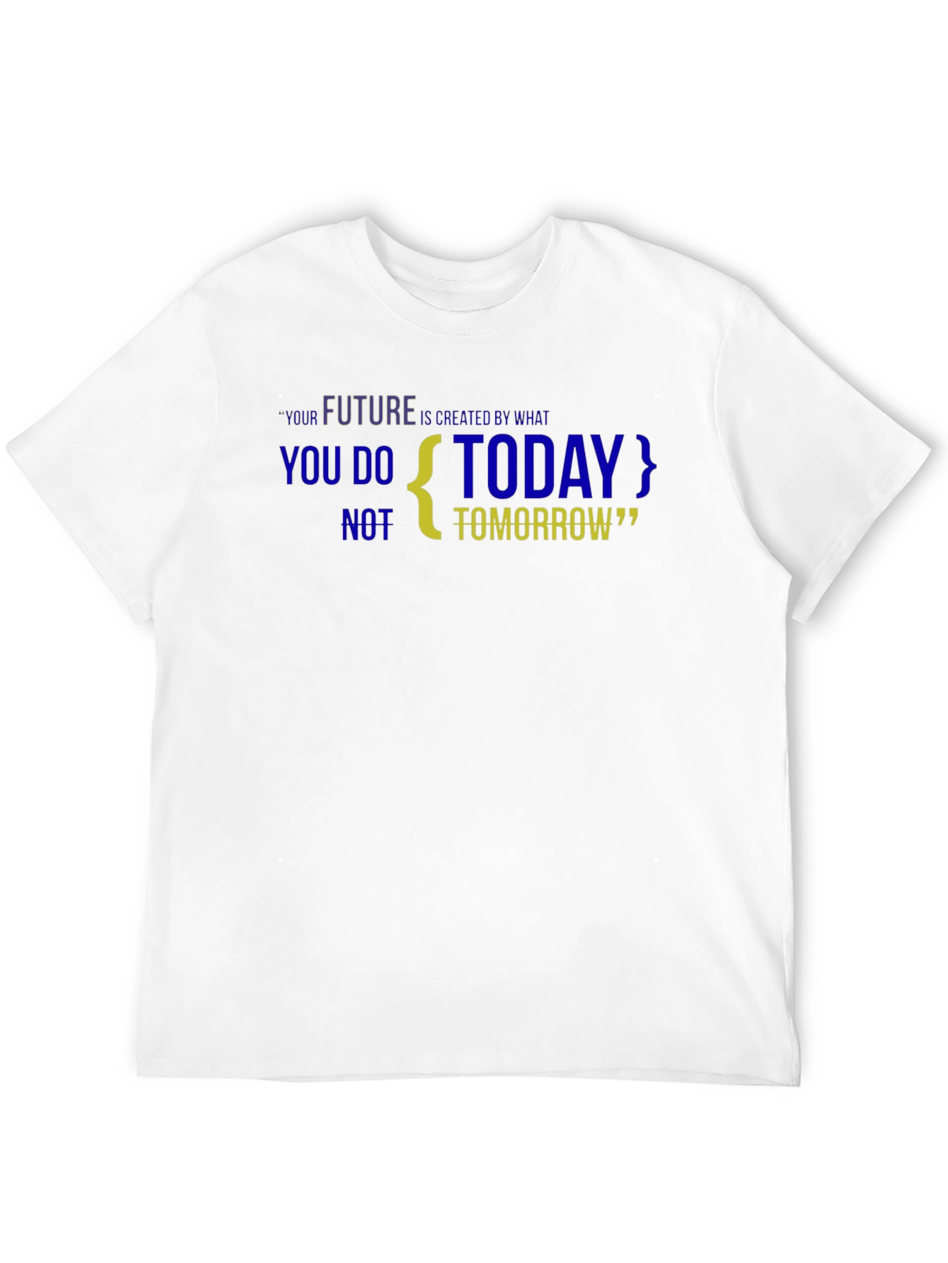Motivational Black T-Shirt: Future is Created Today