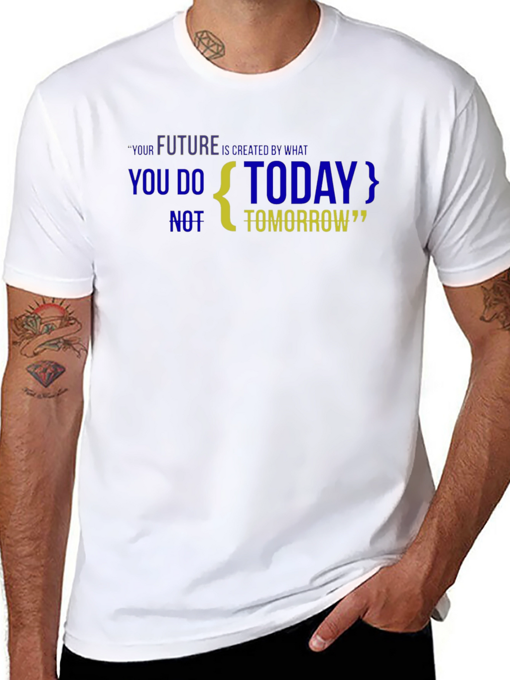 Motivational Black T-Shirt: Future is Created Today