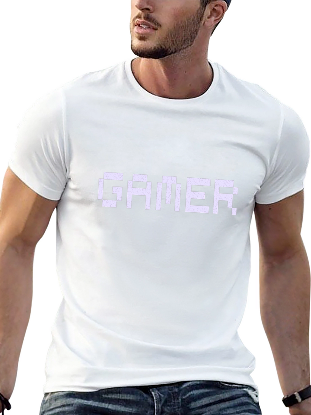 Gamer Pixel Art Black T-Shirt