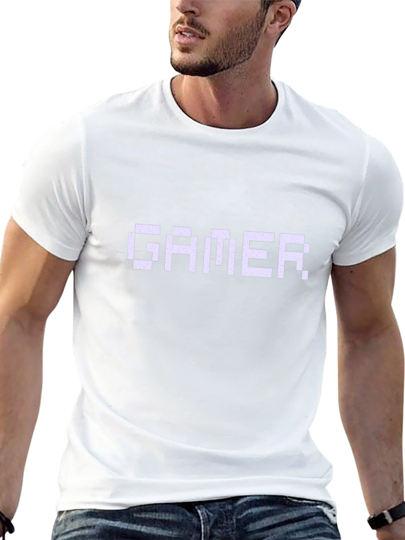 Gamer Pixel Art Black T-Shirt