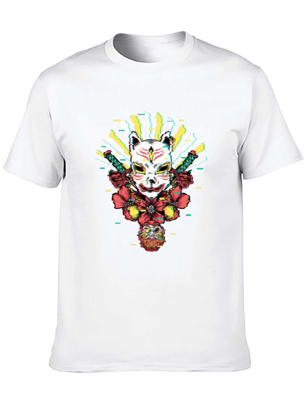 Japanese Kitsune Mask Graphic Tee