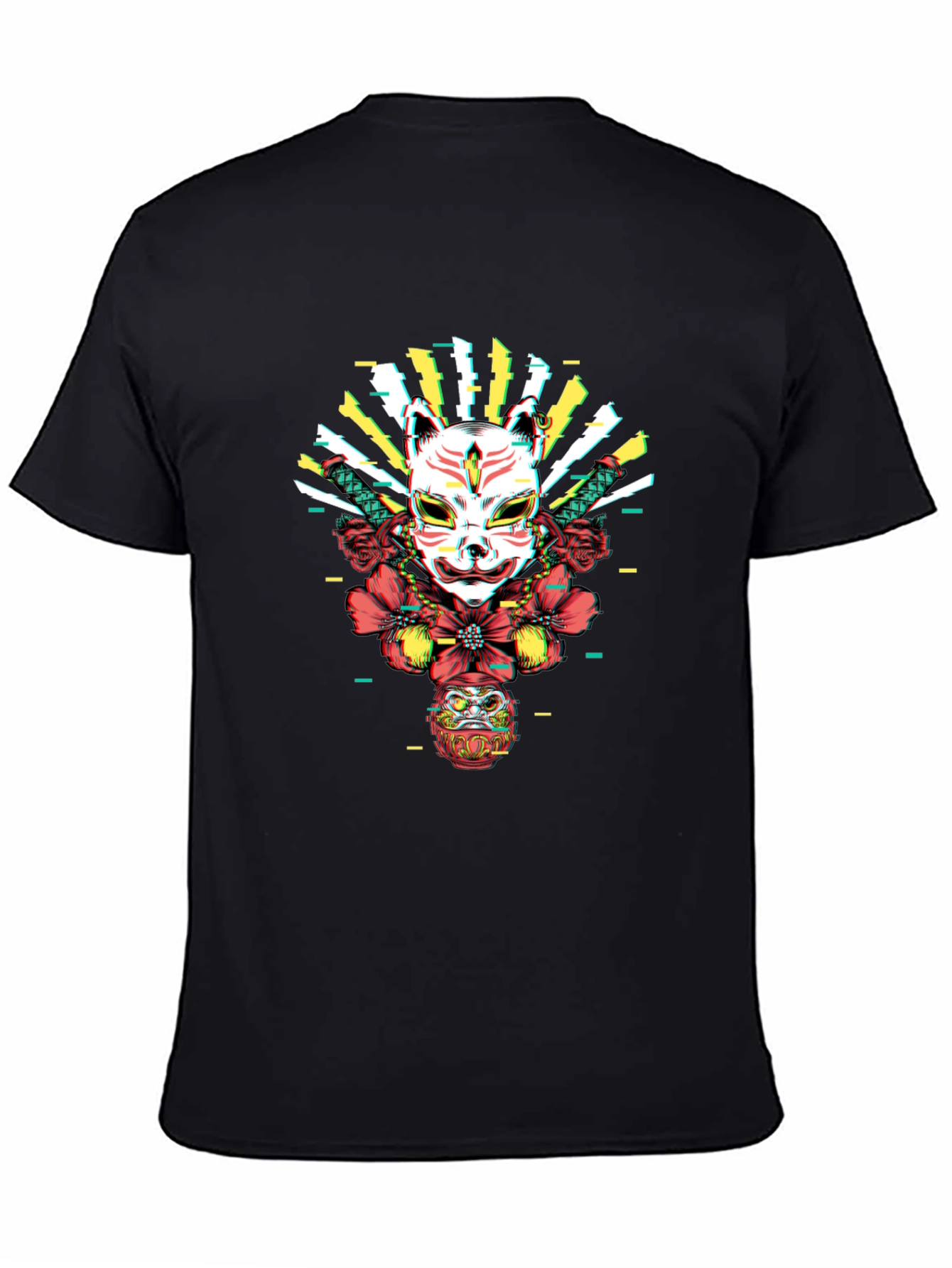 Japanese Kitsune Mask Graphic Tee