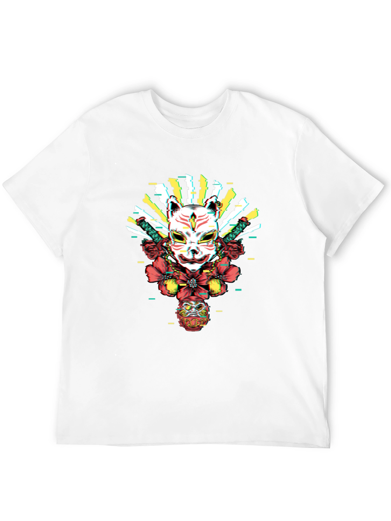 Japanese Kitsune Mask Graphic Tee