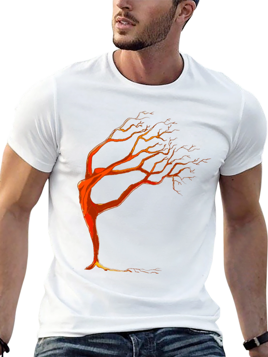 Tree Silhouette Graphic Tee - Black Unisex T-Shirt