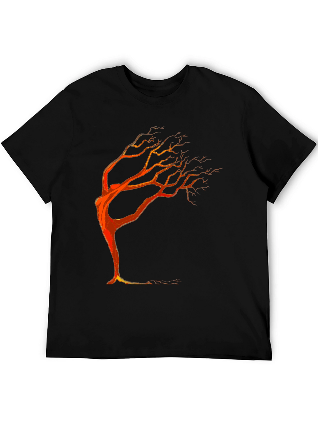 Tree Silhouette Graphic Tee - Black Unisex T-Shirt