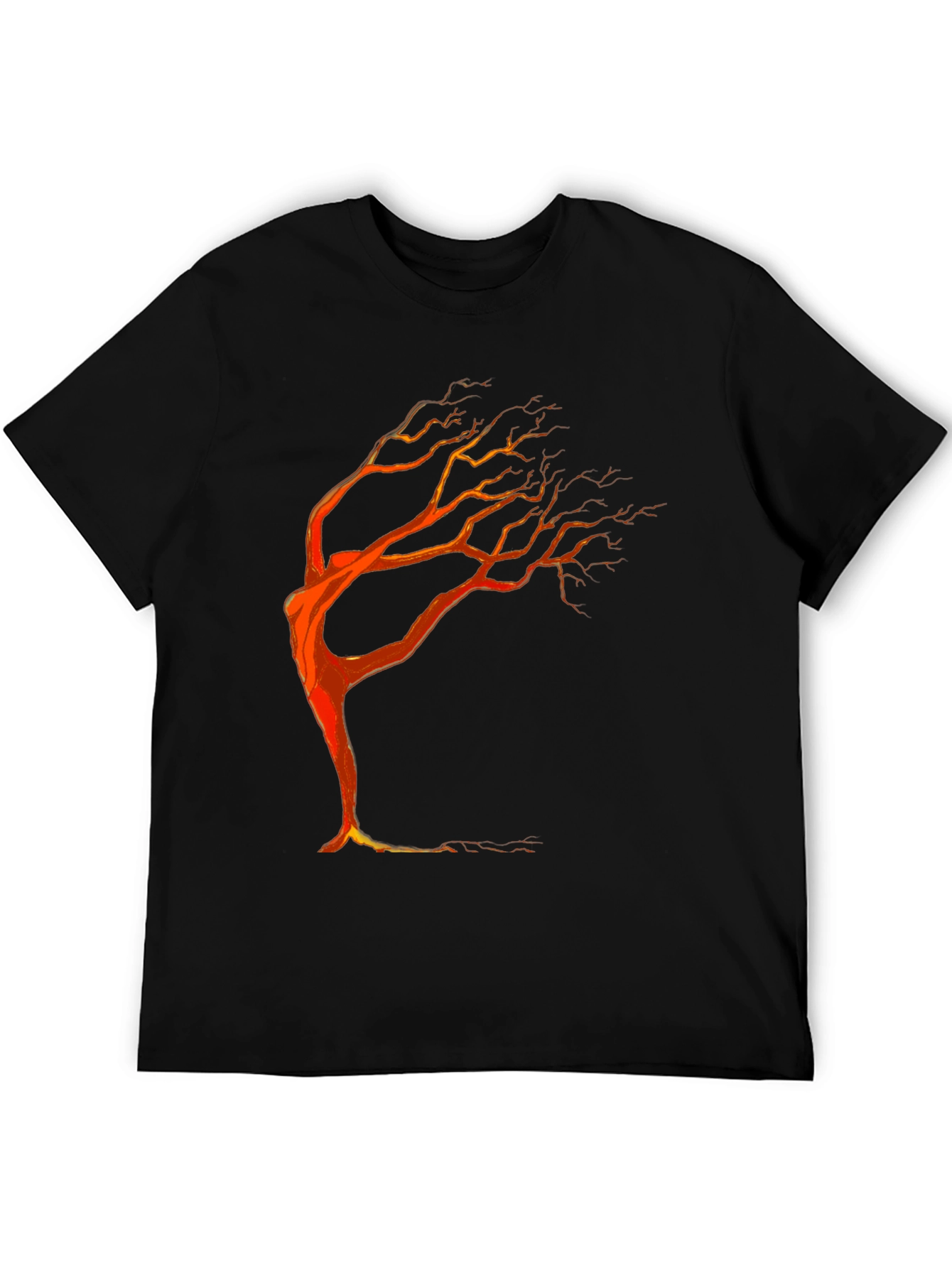 Tree Silhouette Graphic Tee - Black Unisex T-Shirt