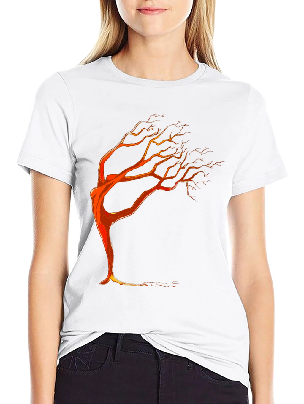 Tree Silhouette Graphic Tee - Black Unisex T-Shirt