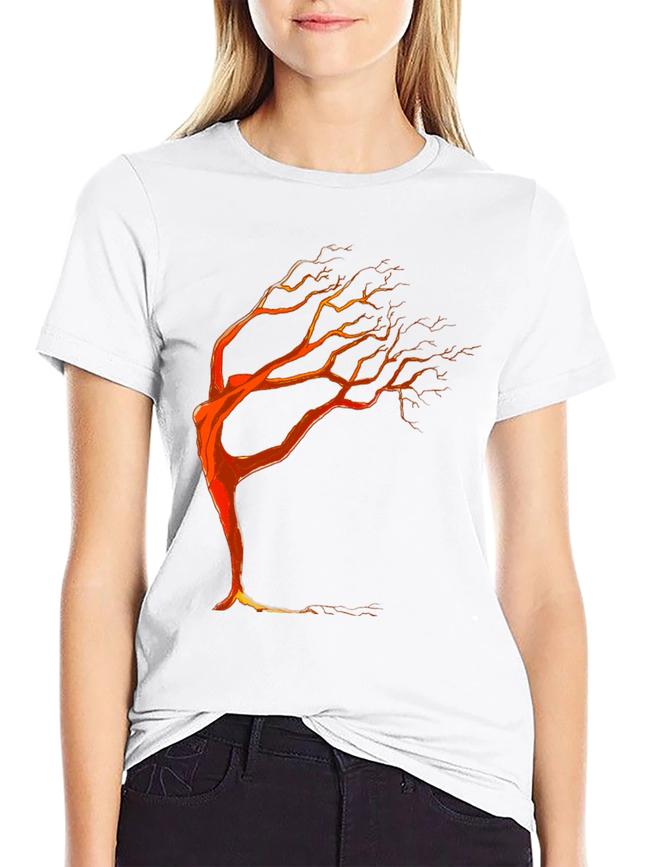 Tree Silhouette Graphic Tee - Black Unisex T-Shirt