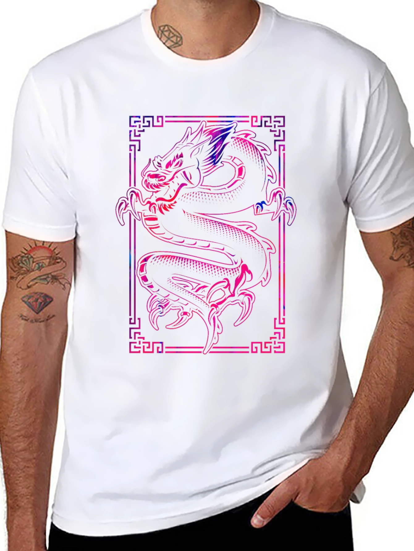 Dragon Graphic Tee - Stylish Black T-Shirt