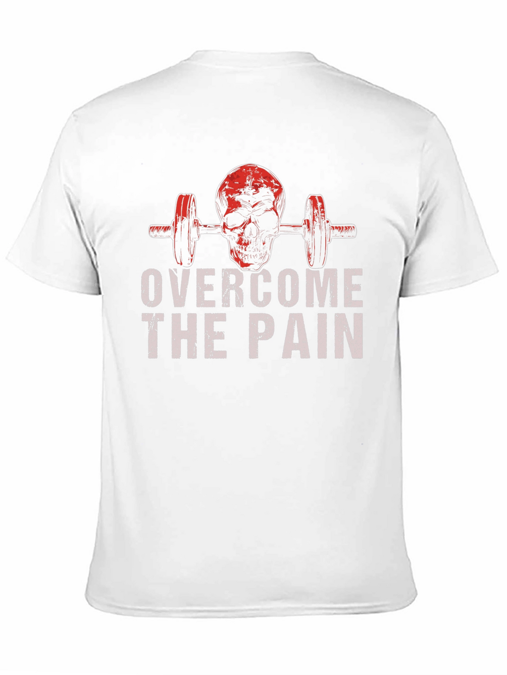 Skull Barbell Overcome The Pain Graphic T-Shirt