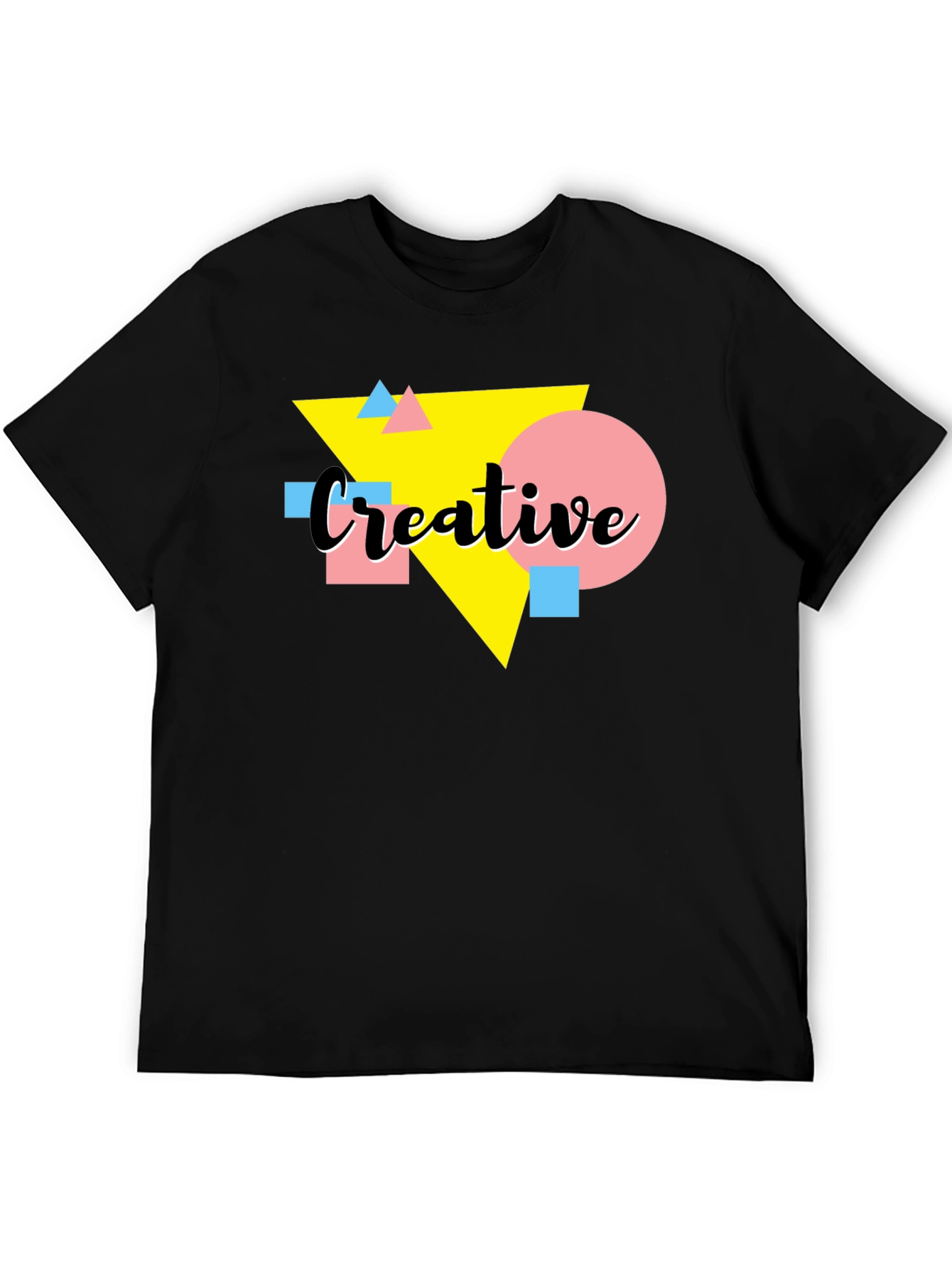 Creative Graphic Tee - Black T-Shirt