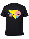 Creative Graphic Tee - Black T-Shirt