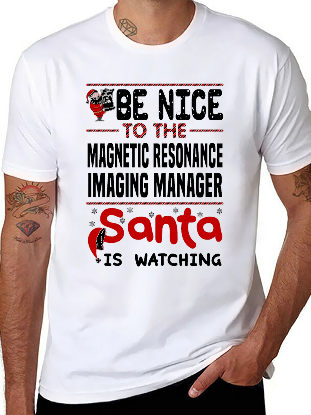 Funny MRI Manager Santa Christmas T-Shirt