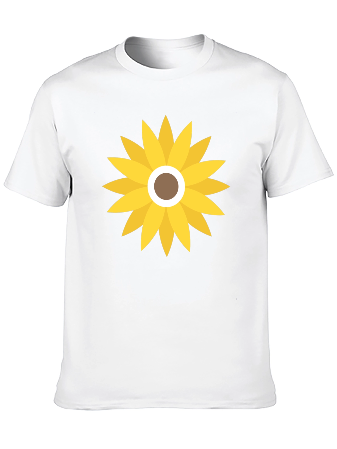 Sunflower Graphic Print Black T-Shirt