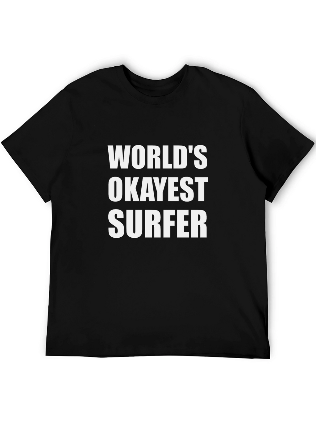 Worlds Okayest Surfer Black Graphic Tee