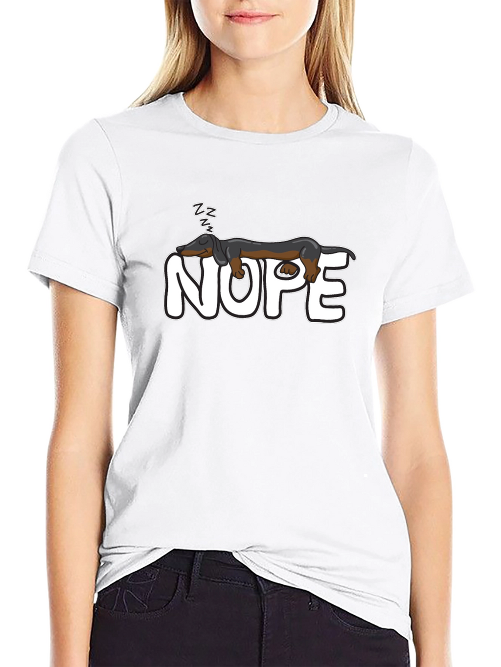 Nope Dachshund Nap T-Shirt - Funny Dog Lover Tee