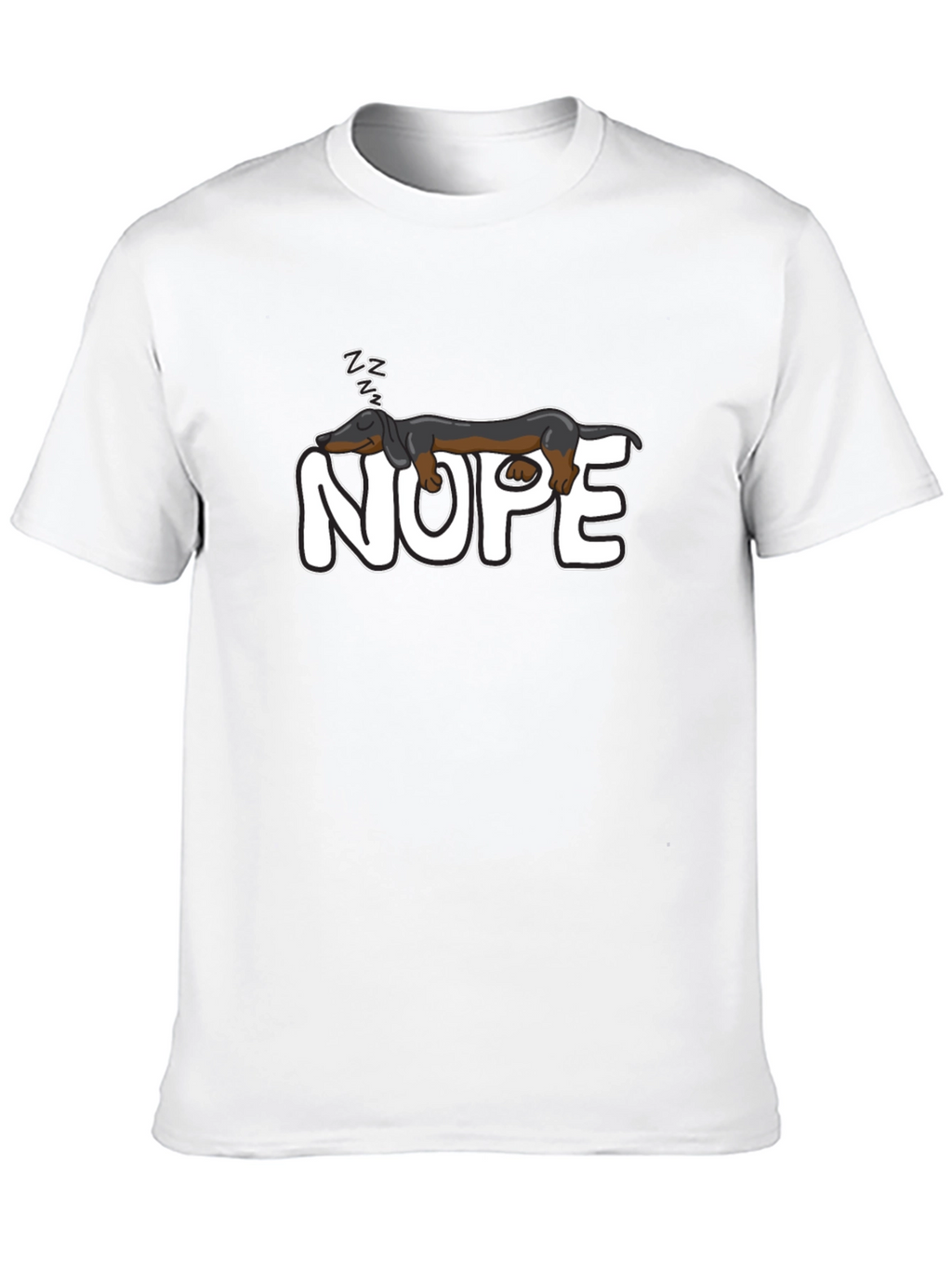 Nope Dachshund Nap T-Shirt - Funny Dog Lover Tee