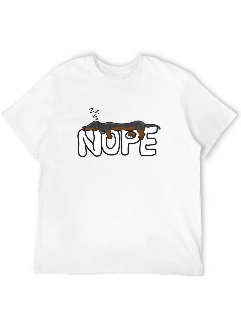 Nope Dachshund Nap T-Shirt - Funny Dog Lover Tee