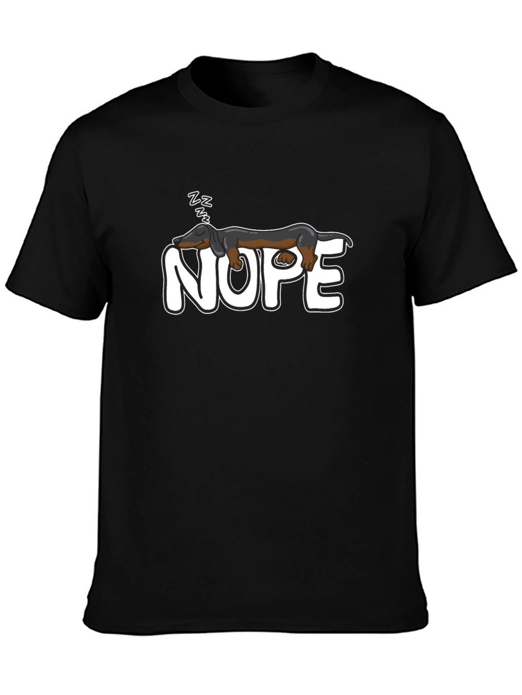 Nope Dachshund Nap T-Shirt - Funny Dog Lover Tee