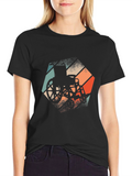 Retro Wheelchair Graphic Tee - Black Unisex T-Shirt