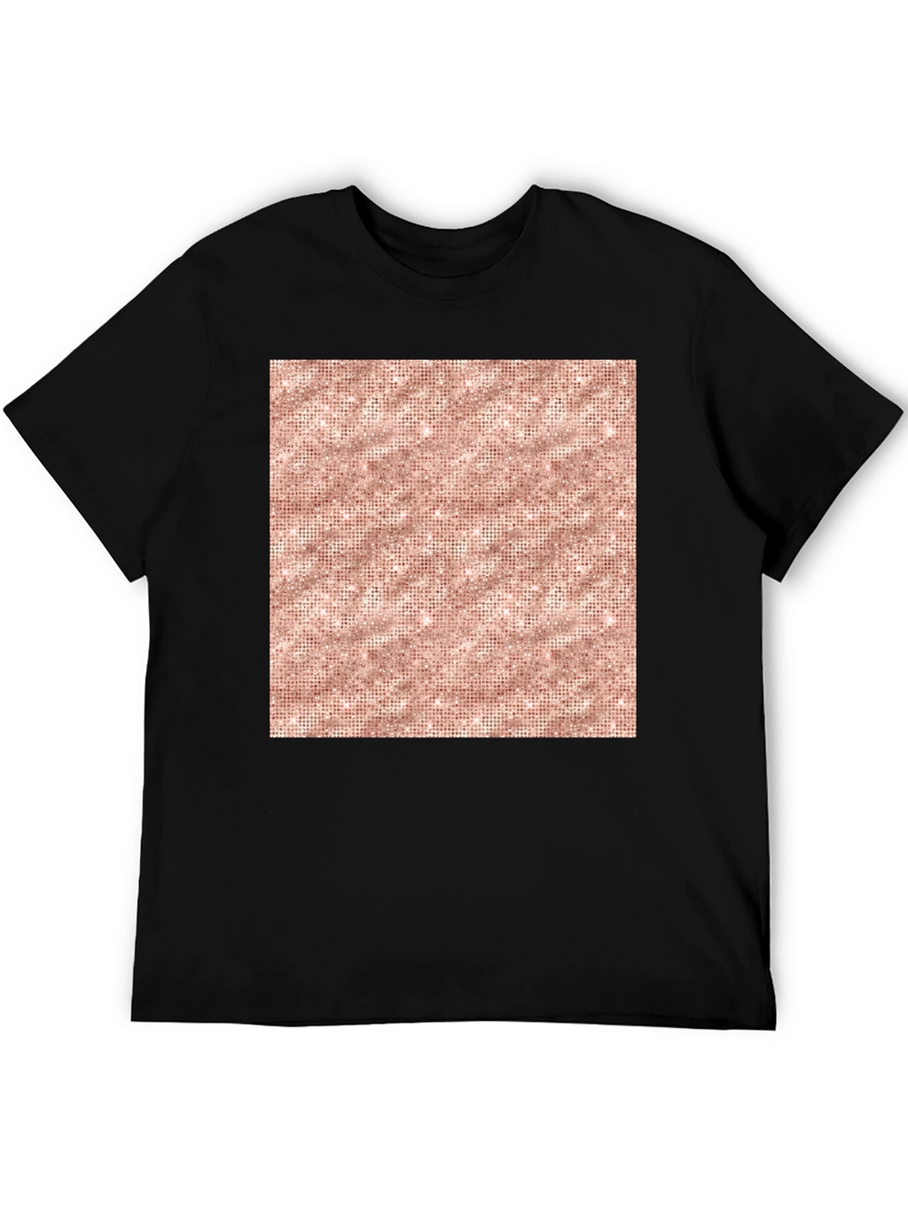 Stylish Black Tee with Geometric Print
