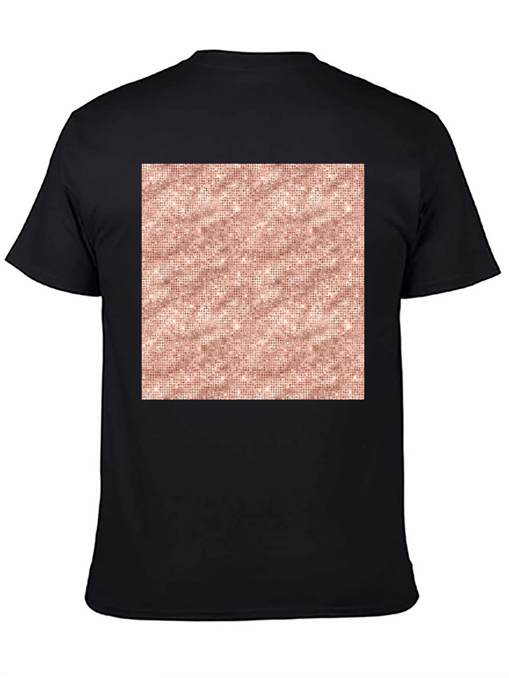 Stylish Black Tee with Geometric Print