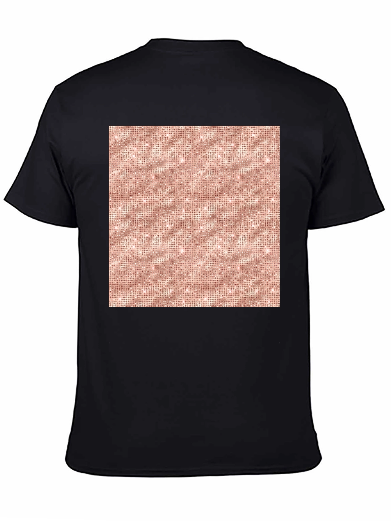 Stylish Black Tee with Geometric Print