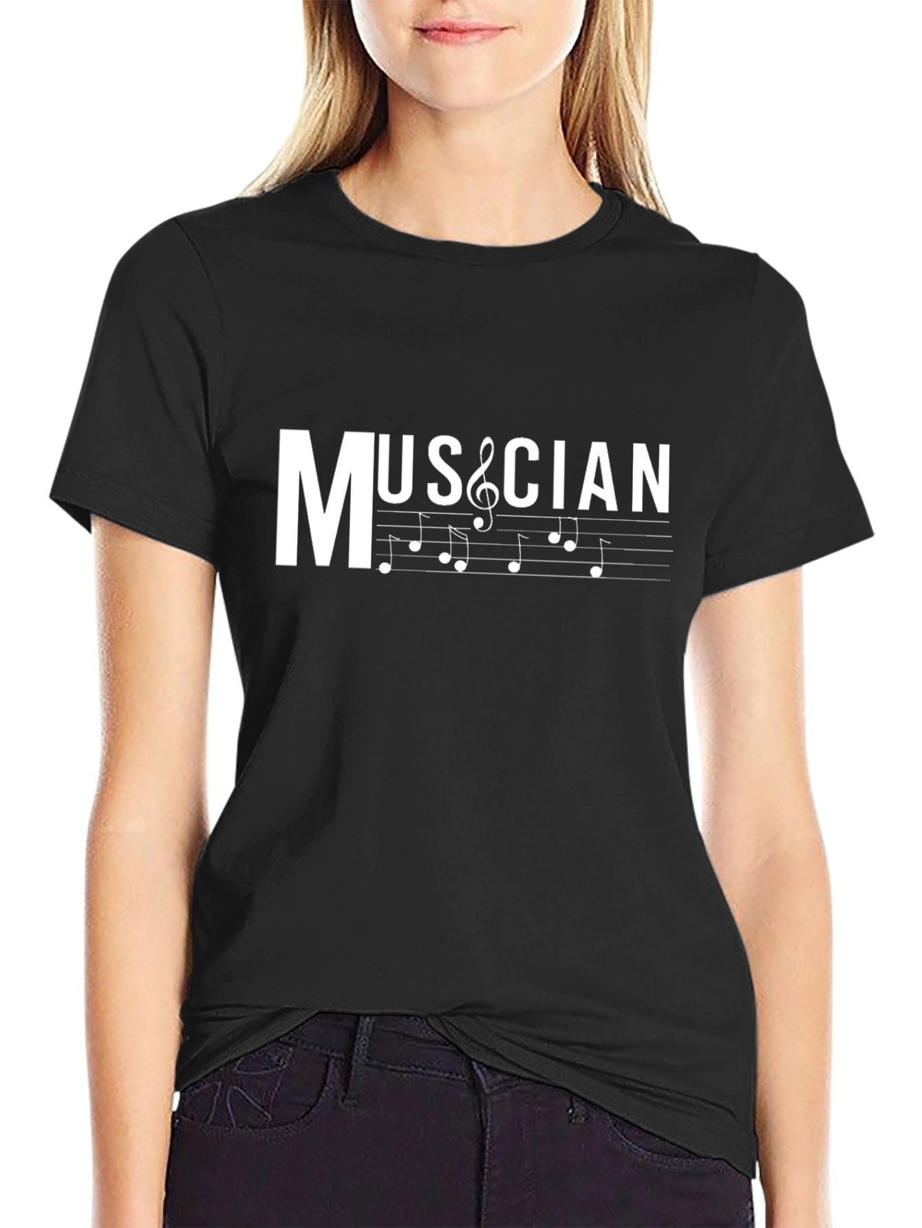 Musician Treble Clef T-Shirt - Black