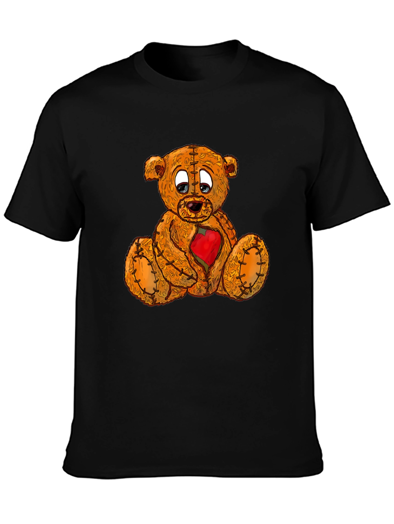 Sad Teddy Bear T-Shirt - Heartbroken Plush Graphic Tee