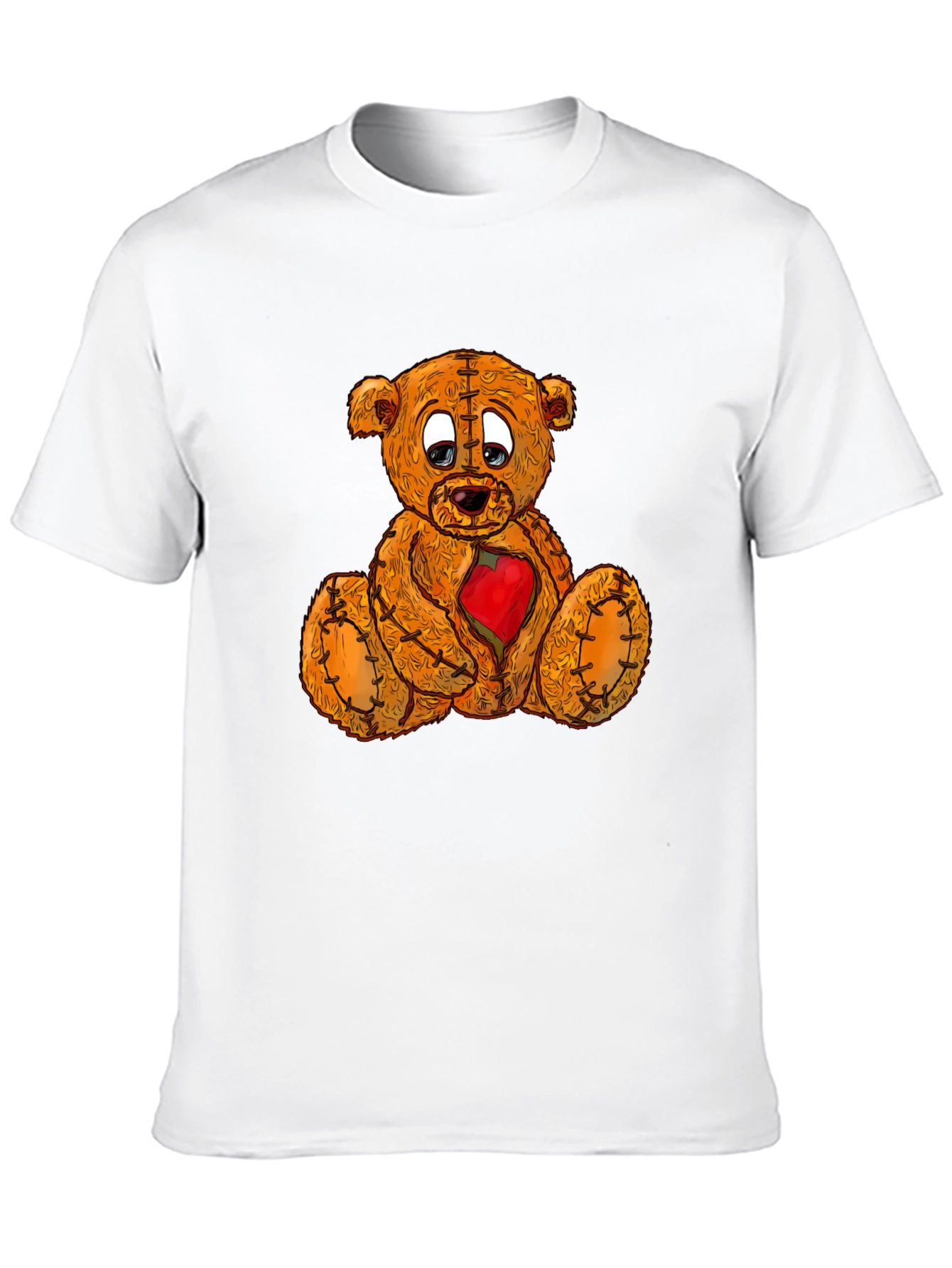 Sad Teddy Bear T-Shirt - Heartbroken Plush Graphic Tee