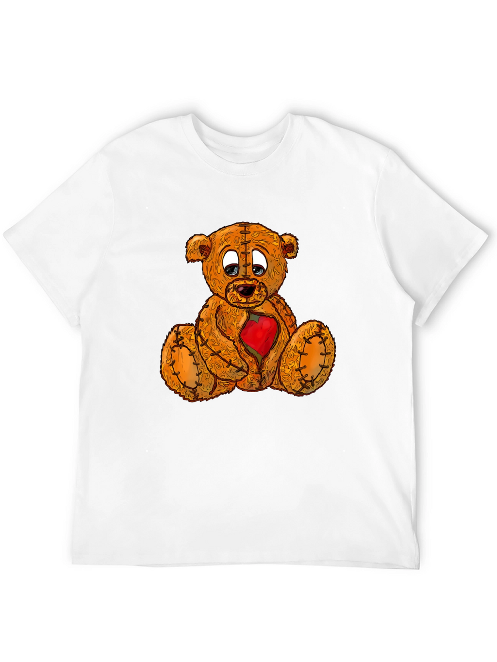 Sad Teddy Bear T-Shirt - Heartbroken Plush Graphic Tee