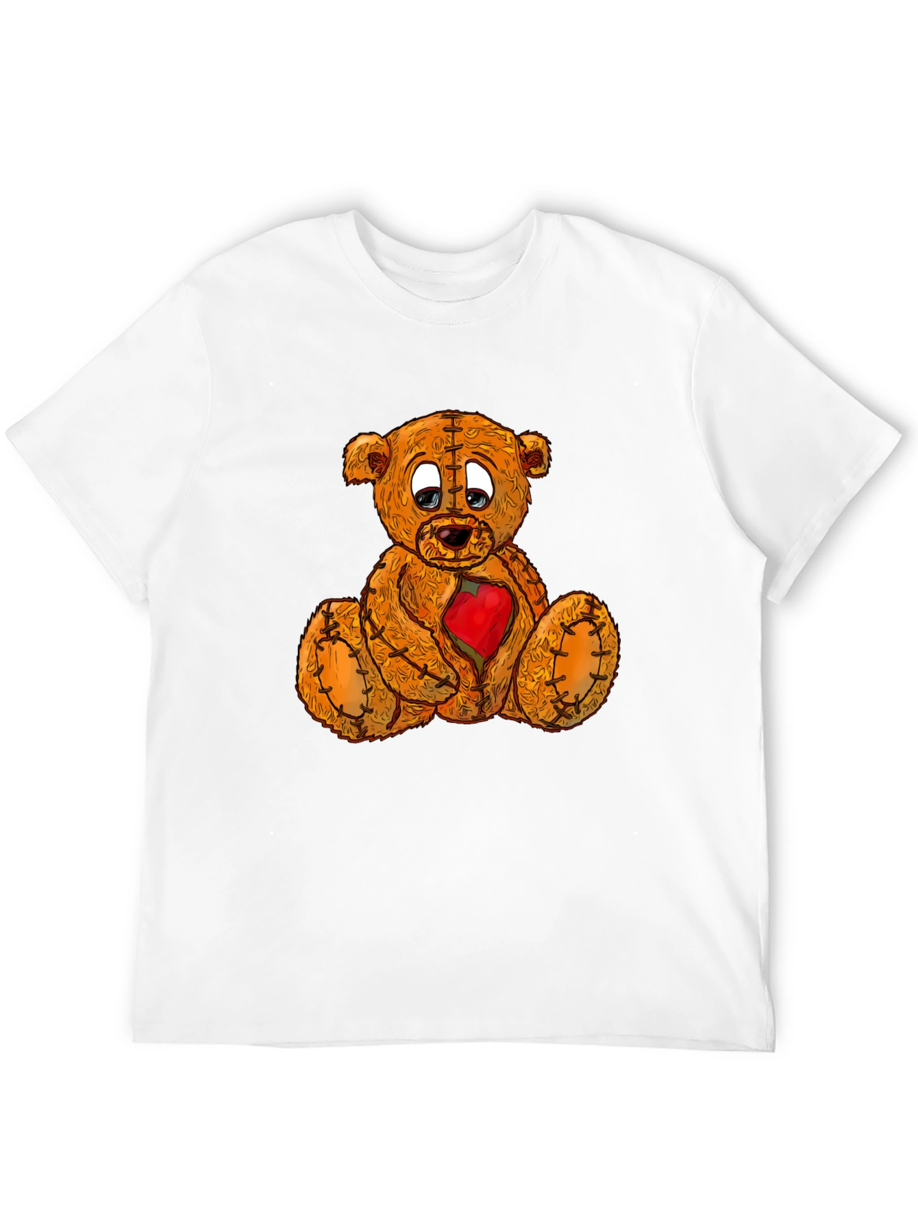 Sad Teddy Bear T-Shirt - Heartbroken Plush Graphic Tee