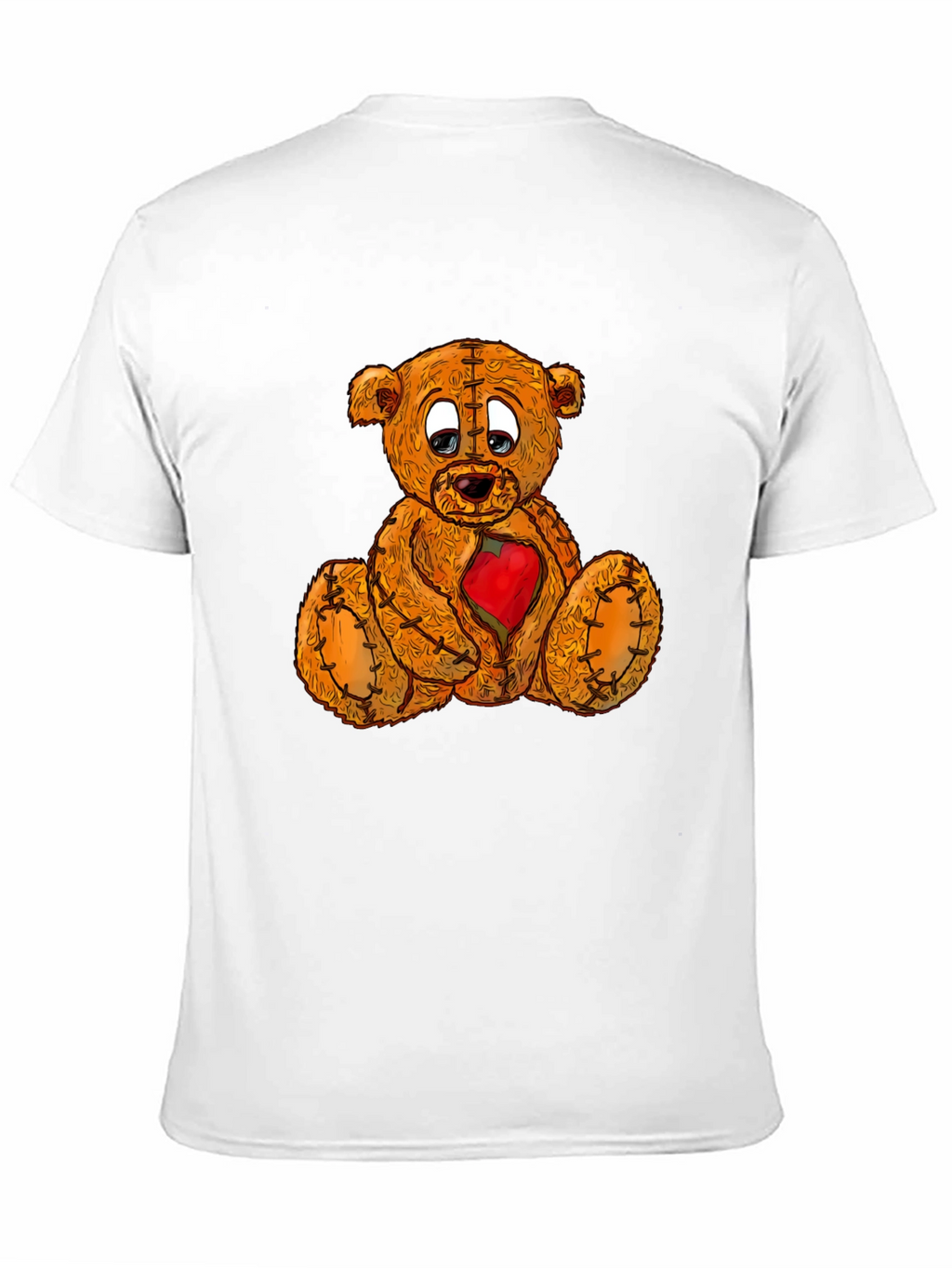 Sad Teddy Bear T-Shirt - Heartbroken Plush Graphic Tee